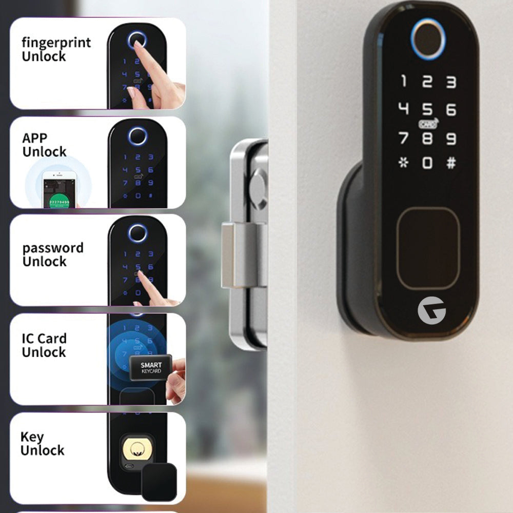 L&G Handless Smart Glass door lock and video doorbell Security Combo