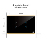 L&G 4M Smart Switch Panel For Home Automation (4 Switch) – For Fully Customization, Call 818181-0654