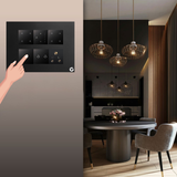 L&G 12M Wireless Touch Switch Board (8 Switches + 1 Fan + 1 Switch 24A + 1 Switch 16A + 1 Socket) | Smart & German Technology (Size: 12M – 220 x 165 x 45 mm)