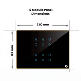 L&G 12M Best High-Quality Smart Switch Panel (12 Switch) - Acrylic & Glass for Full Customization - Call 818181-0654