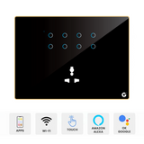 L&G 12M Best Residential Smart Switch Panel (8 Switch + 1 Socket) - Acrylic & Glass for Full Customization - Call 818181-0654