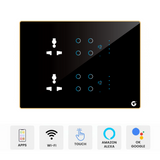 L&G 12M Best Residential smart switch panel (8 Switch + 2 Fan + 2 Socket) - Acrylic & Glass for Full Customization - Call 818181-0654