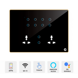 L&G 12M Best Smart home switch panel (10 Switch + 2 Socket) - Acrylic & Glass for Full Customization - Call 818181-0654