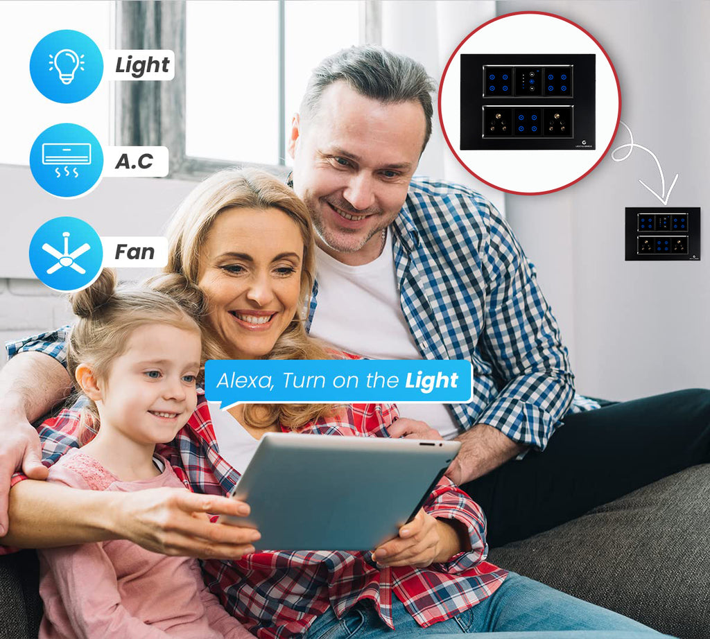 L&G Smart Switch Board | 12 Module Wifi Touch Switch Board | – Leccy ...