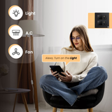 L&G 8M WiFi Smart Switch Board | Smart Touch Panel | Alexa & Google Compatible (Size: 8M Square – 155 x 165 x 45 mm)