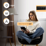 L&G 8M Smart Switch Board | Smart Touch Switch for Lights | Alexa & Google Compatible (Size: 8M Vertical – 155 x 165 x 45 mm)