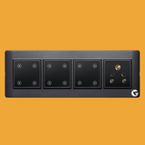L&G 8M Best Modular Smart Wifi Switch Board, Touch Switch Board | Smart Technology and German Expertise (Size: 8M Horizontal- 262 x 90 x 45 mm)