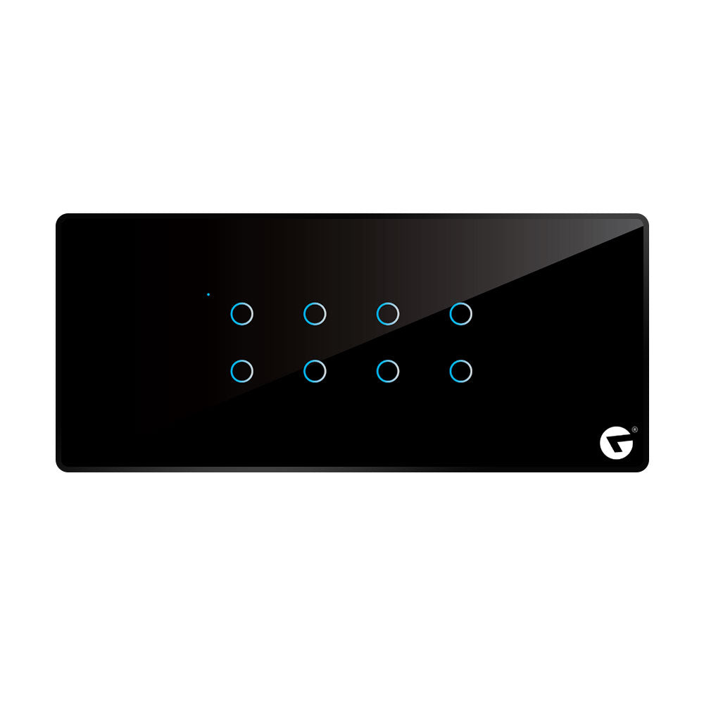 L&G 6M Smart Wall Switch Panel (8 Switches) |  Acrylic & Glass (German Technology) - For Customization Call 818181-0654
