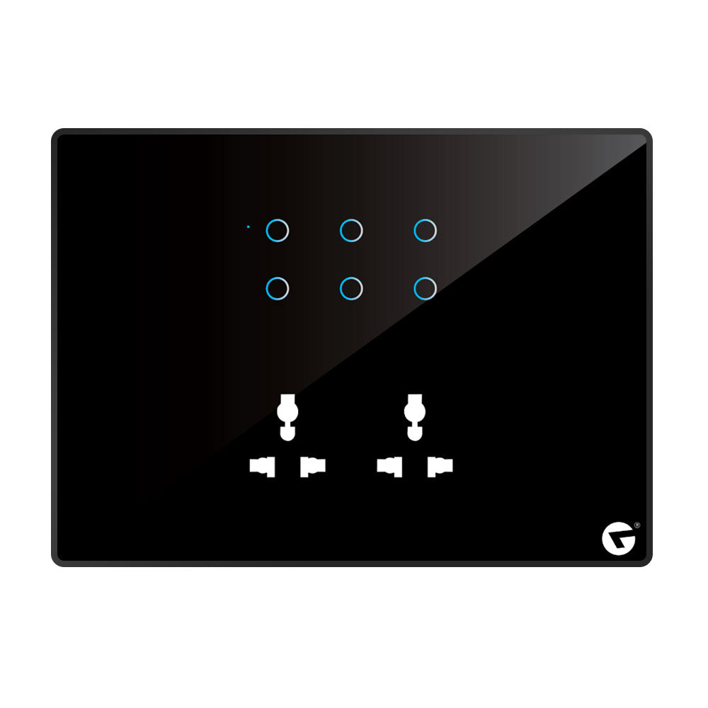 L&G 12M Best Easy-Installation Smart Switch Panel (6 Switch + 2 Fan) - Acrylic & Glass for Full Customization - Call 818181-0654