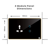 L&G 4M Smart Wi-FI Switch Panel (2 Switch + 1 Socket - 10 Amp) For Fully Customization - Call 818181-0654