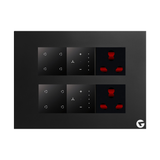 L&G 12M Smart Switch Board (8 Switches + 2 Fan + 2 Sockets) | German Technology Meets Indian Standards (Size: 12M - 220 x 165 x 45 mm)