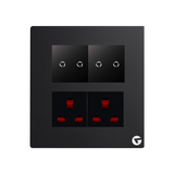 L&G 8M Smart Switch Board | WiFi Touch Panel | Compatible with Alexa & Google (Size: 8M Square – 155 x 165 x 45 mm)