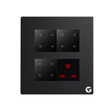 L&G 8M Smart Touch Switch Board | Smart Switch for Lights | Alexa & Google Compatible (Size: 8M Square – 155 x 165 x 45 mm)