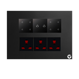L&G 12M WiFi Touch Switch Board (8 Switches + 2 Switches (16A) + 3 Sockets) | Smart Technology and German Expertise | Compatible with Alexa, Ok Google & SIRI Shortcut (Size: 12M- 220 x 160 x 45 mm)