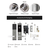 L&G Smart Hotel Door Lock | RFID Smart | Stainless Steel 304 | Key Card & Mechanical Key | PMS Integration Ready