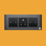L&G 6 Module Smart Switch Board | Smart Technology with German Engineering (Size: 6M- 220 X 90 X 45 Mm)