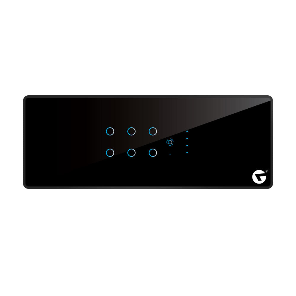 L&G 8M Home automation smart switch (6 Switch 1 Fan) - Acrylic & Glass for Full Customization - Call 818181-0654