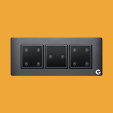 L&G 6M Smart Switch Panel, Wifi Touch Switch Board | German Technology meets Indian Standards (Size: 6M- 220 x 90 x 45 mm)