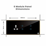L&G 6M Smart Energy-Efficient Switch Panel (4 Switch + 1 Socket) For Fully Customization - Call 818181-0654