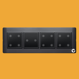 L&G 8M Smart Switch Panel | WiFi Switch Board for Home (Size: 8M - 262 x 90 x 45 mm)