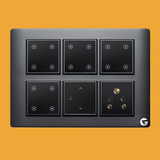 L&G 12M Wi-Fi Smart Switch Board (16 Switches + 1 Fan + 1 Socket) | Compatible with Alexa & Ok Google (Size: 12M- 220 x 160 x 45 mm)