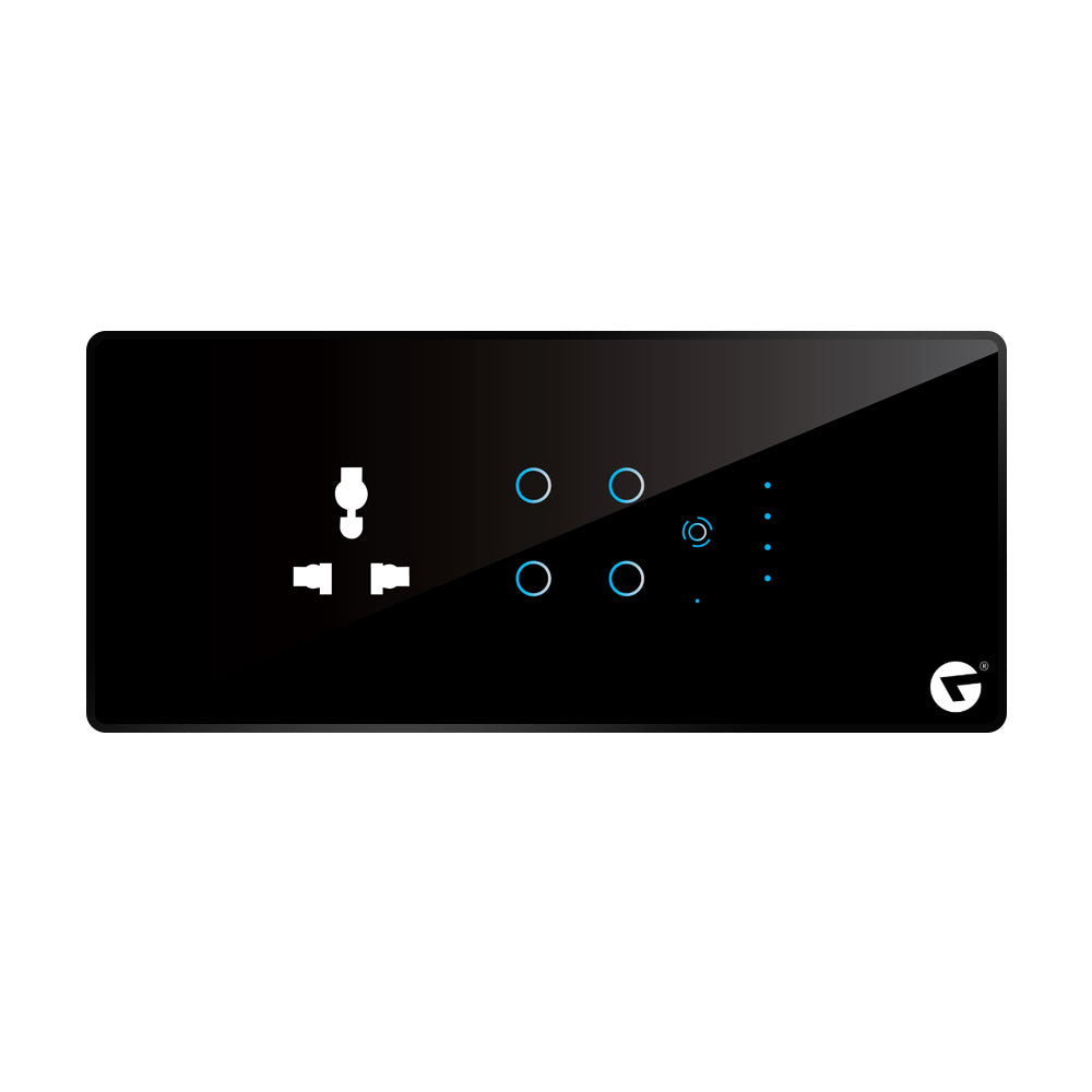 L&G 6M Smart Fan Switch Panel (4 Switch + 1 Fan + 1 Socket) For Fully Customization - Call 818181-0654