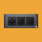 L&G 6 Modular Smart Switch Panel, Smart Fan Regulator, Wifi Smart Switch Board | Smart Technology and German Expertise (Size: 6M- 220 x 90 x 45 mm)
