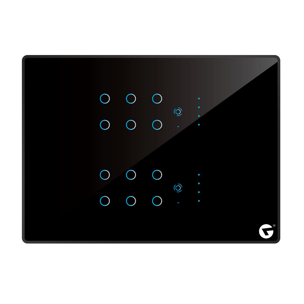 L&G 12M Best Smart Automation Switch Panel (12 Switch + 2 Fan) - Acrylic & Glass for Full Customization - Call 818181-0654