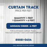 Buy Curtain Track (Price Per Feet) | 6 Feet Curtain track | Super Silent, Noise-Free (PVC Coated Track) | Pan India Delivery Available