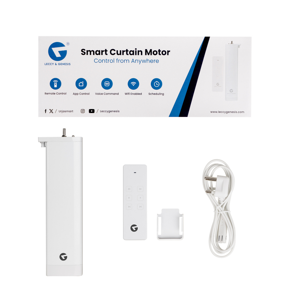 Curtain motor+ 2 channel remote+ Indian style cable