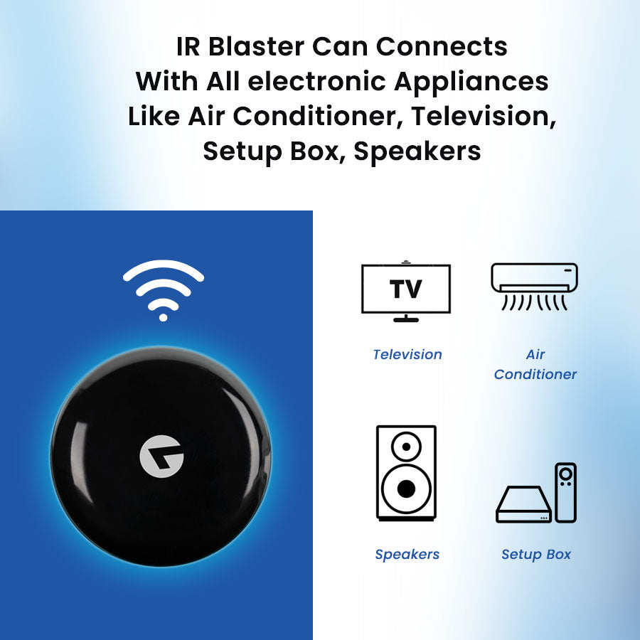 L&G WiFi All-in-One IR Blaster for TV, AC, Music System etc | Compatible with Alexa, Google Home