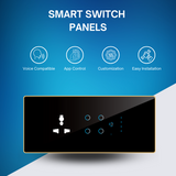 6M Smart Fan Switch Panel (4 Switch + 1 Fan + 1 Socket) For Fully Customization - Call 818181-0654