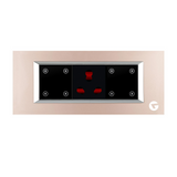 L&G 6 Modular Touch Switch,  Wifi Smart Touch Switch Board | German Technology meets Indian Standards (Size: 6M- 220 x 90 x 45 mm)