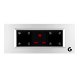 L&G 6 Modular Touch Switch,  Wifi Smart Touch Switch Board | German Technology meets Indian Standards (Size: 6M- 220 x 90 x 45 mm)