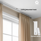 L&G Smart Curtain Automation: Leccy & Genesis Curtain Track and Smart Motor Combo | Extra Shipping Charges Applicable