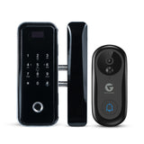 L&G Glass Smart Door Lock Video Doorbell Security Combo | Smart Technology With German Engineering
