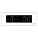 L&G 8 Modular Smart Touch Switch Plate | Designed by German Engineers to fit Indian Standards  (Size: 8M Horizontal- 262 x 90 x 45 mm)
