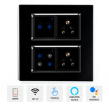 L&G 8 Modular WiFi Smart Switch Panel, 16amp Smart Switch | Smart Technology and German Expertise, Compatible with Alexa, OK Google & SIRI Shortcut (Size: 8M Square- 154 x 160 x 45 mm)